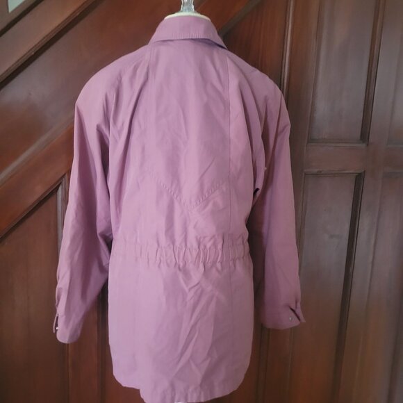 London Fog Women's Jacket Size 8 Reg Mauve Full Button Front With Pockets & Coll - Picture 4 of 6